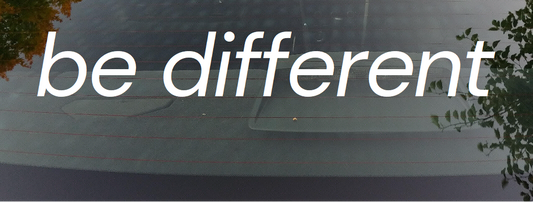 'be different' sticker